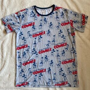 Disney Men's Short Sleeve Tee - Blue and Red